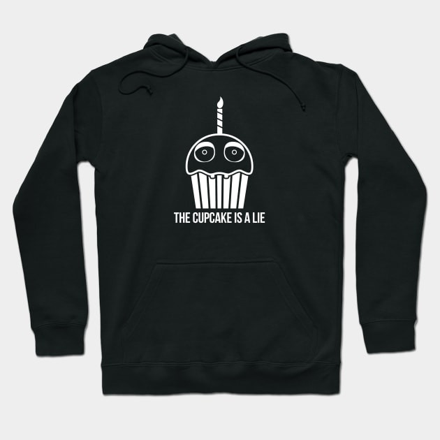 THE CUPCAKE IS A LIE -WHITE Hoodie by famousafterdeath